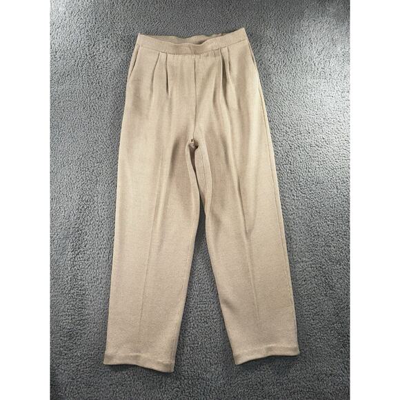 St. John Pants - St John Pants Women 8 Pull On Pleated Front Straight Leg Heavy‎ Knit High Rise